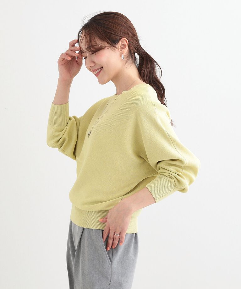 SHOO･LA･RUE「【S-LL】さりげないキラッと感。ラメドルマンニット」|ニット・セーター|