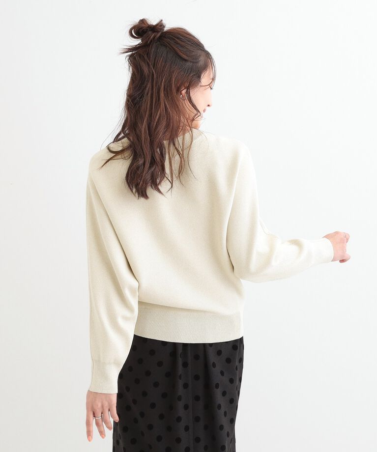 SHOO･LA･RUE「【S-LL】さりげないキラッと感。ラメドルマンニット」|ニット・セーター|