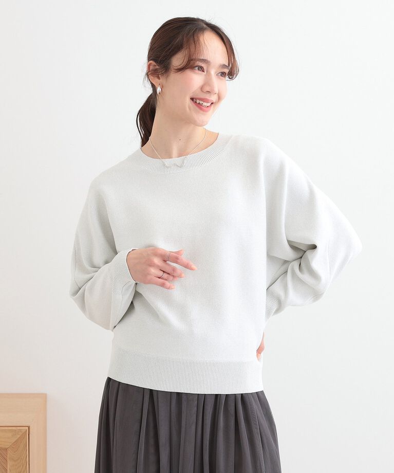 SHOO･LA･RUE「【S-LL】さりげないキラッと感。ラメドルマンニット」|ニット・セーター|