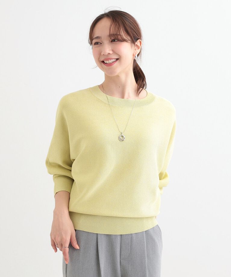 SHOO･LA･RUE「【S-LL】さりげないキラッと感。ラメドルマンニット」|ニット・セーター|