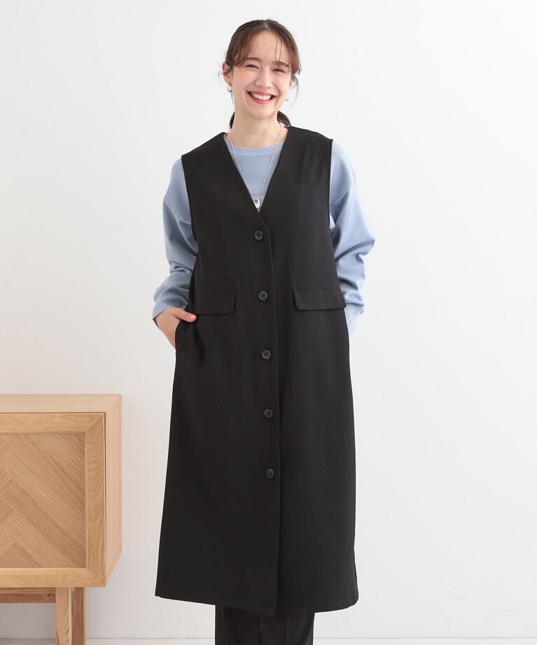 SHOO･LA･RUE「【S-LL/2WAY】ジャンドレにもなるロングジレ」|ベスト・ジレ|