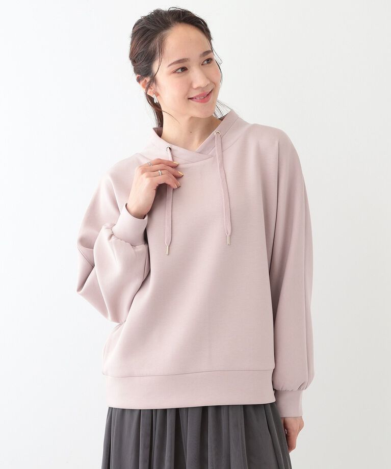 SHOO･LA･RUE「【S-LL】なめらかタッチ もちさら抜け襟トップス」|Tシャツ・カットソー|