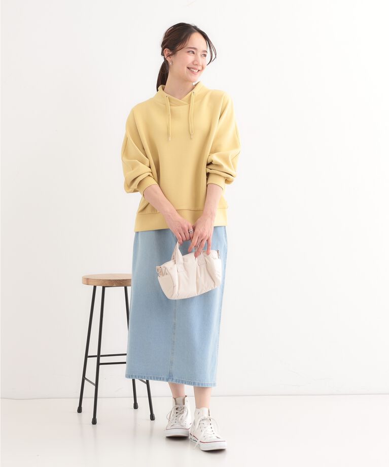 SHOO･LA･RUE「【S-LL】なめらかタッチ もちさら抜け襟トップス」|Tシャツ・カットソー|