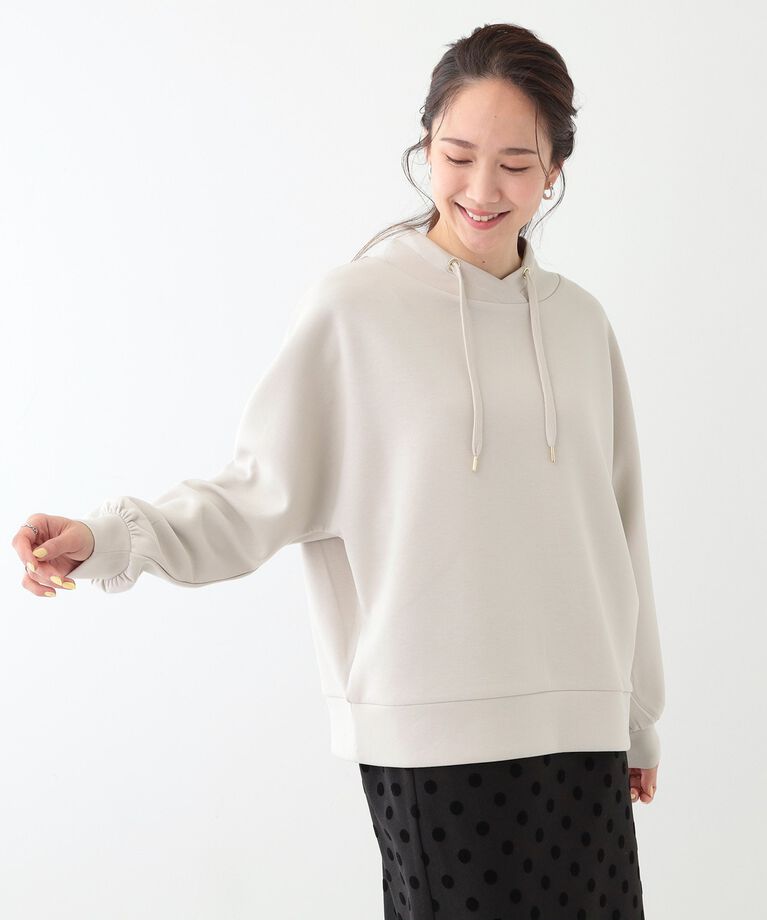 SHOO･LA･RUE「【S-LL】なめらかタッチ もちさら抜け襟トップス」|Tシャツ・カットソー|