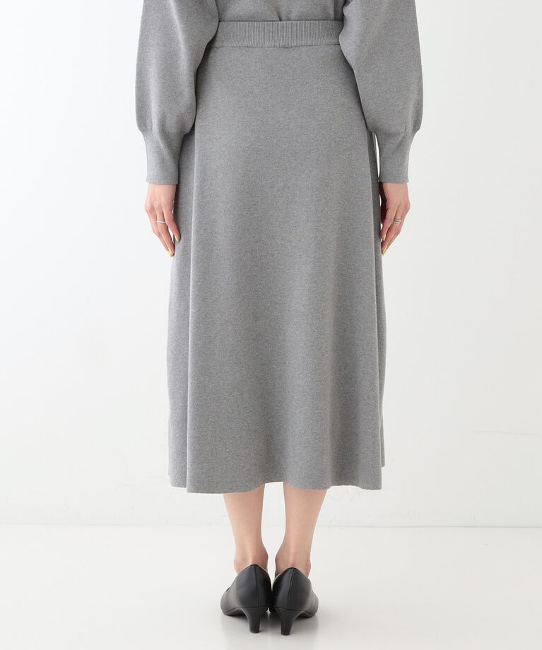 SHOO･LA･RUE「【セットアップ可/S-LL】大人上品に揺れる ニットフレアスカート」|スカート|