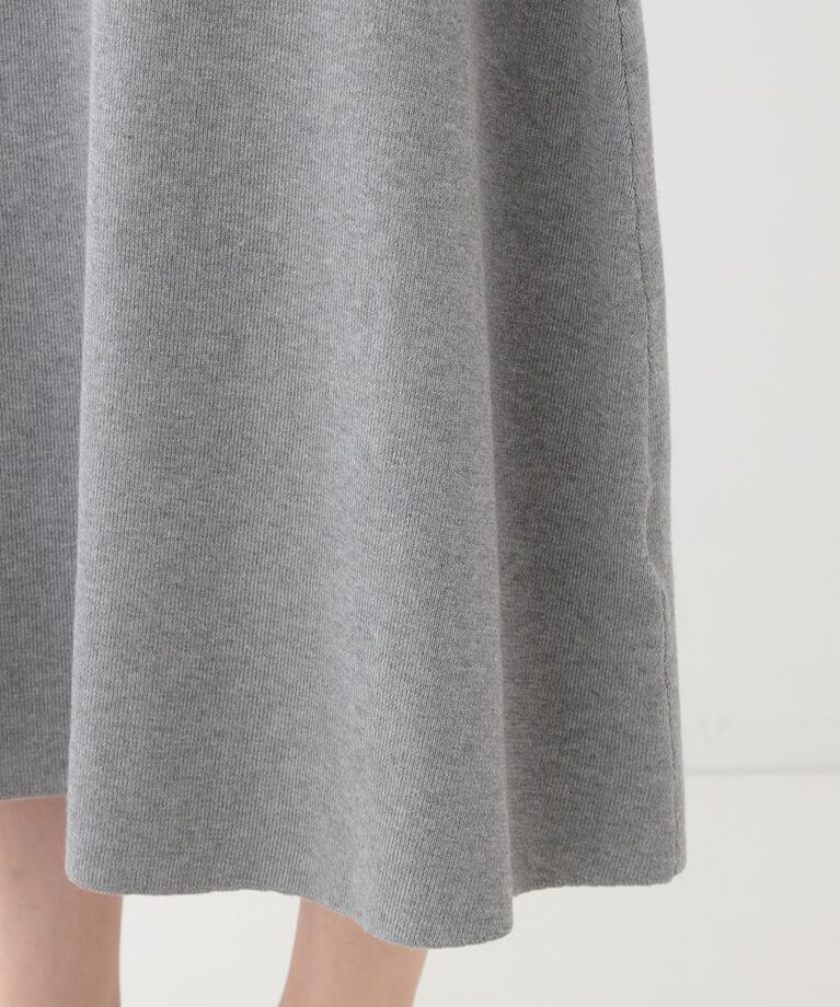 SHOO･LA･RUE「【セットアップ可/S-LL】大人上品に揺れる ニットフレアスカート」|スカート|