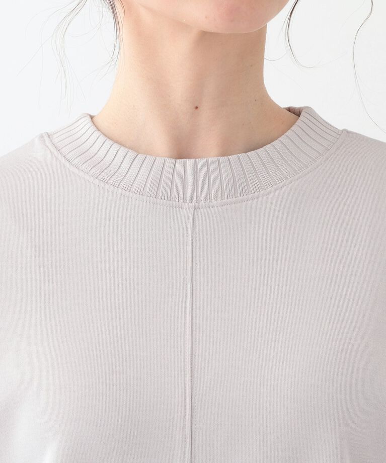 SHOO･LA･RUE「【洗える/S-LL】長めのリブでお袖すっきり 異素材トップス」|Tシャツ・カットソー|