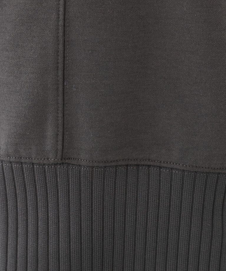 SHOO･LA･RUE「【洗える/S-LL】長めのリブでお袖すっきり 異素材トップス」|Tシャツ・カットソー|