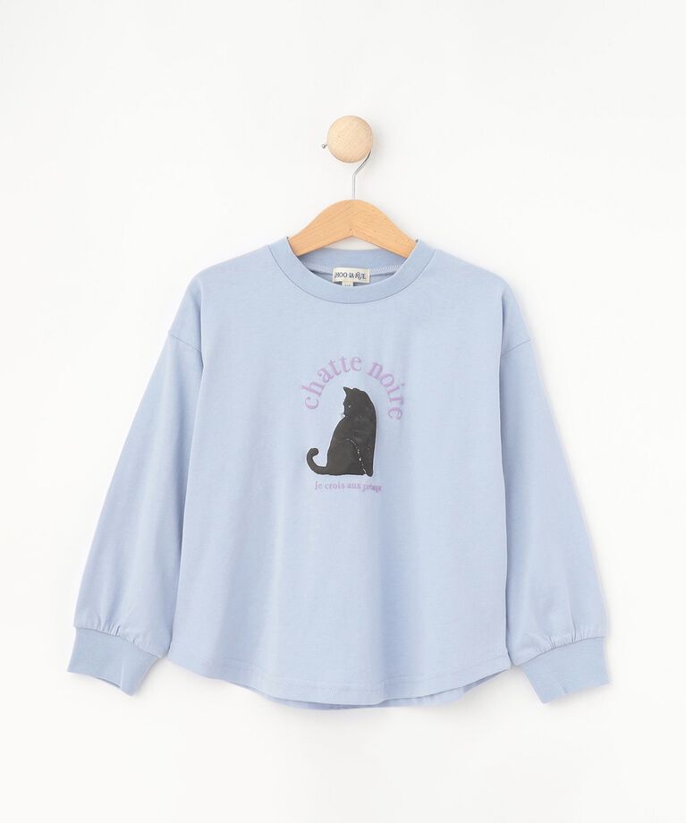 SHOO･LA･RUE「【100-150cm/洗える/姉妹リンク可】GIRLS プリントアソートロンT」|Tシャツ・カットソー|サックスブルー(09