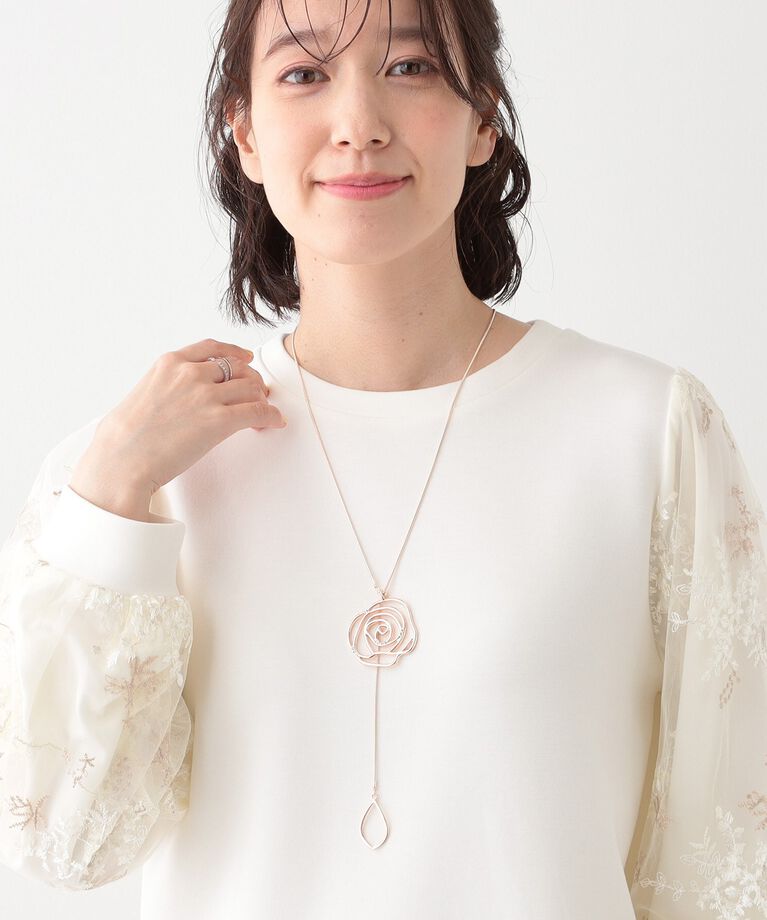 SHOO･LA･RUE「【2WAY】ローズモチーフネックレス」|ネックレス|