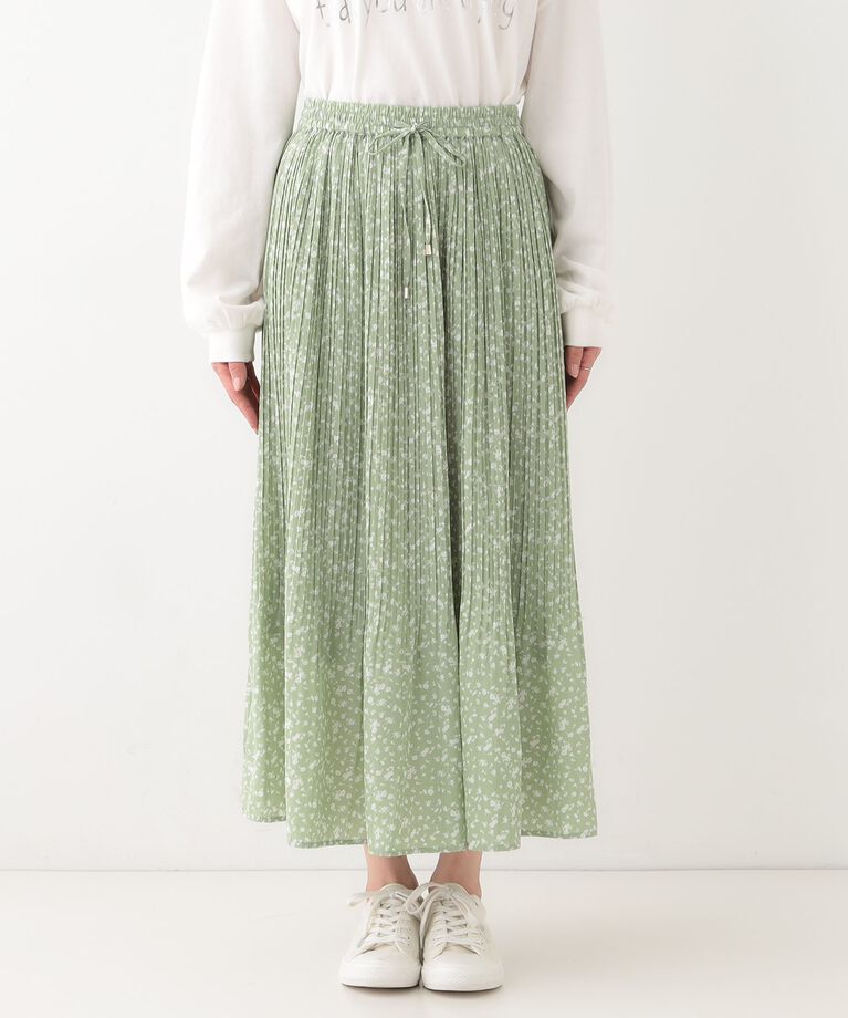 SHOO･LA･RUE「歩くたび揺れる サテンプリーツスカート」|スカート|