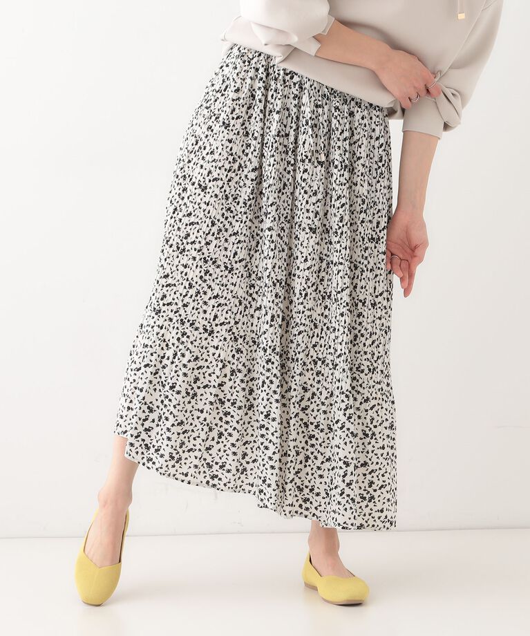 SHOO･LA･RUE「歩くたび揺れる サテンプリーツスカート」|スカート|