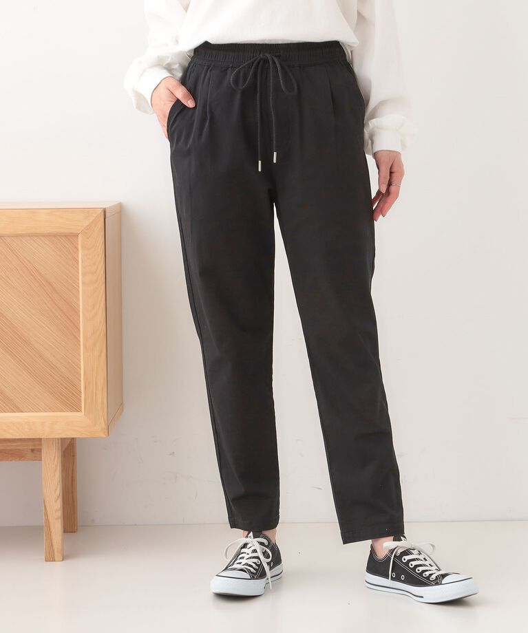 SHOO･LA･RUE「【洗える/SS-3L/美脚シルエット】綿ストレッチイージーテーパードパンツ」|その他|
