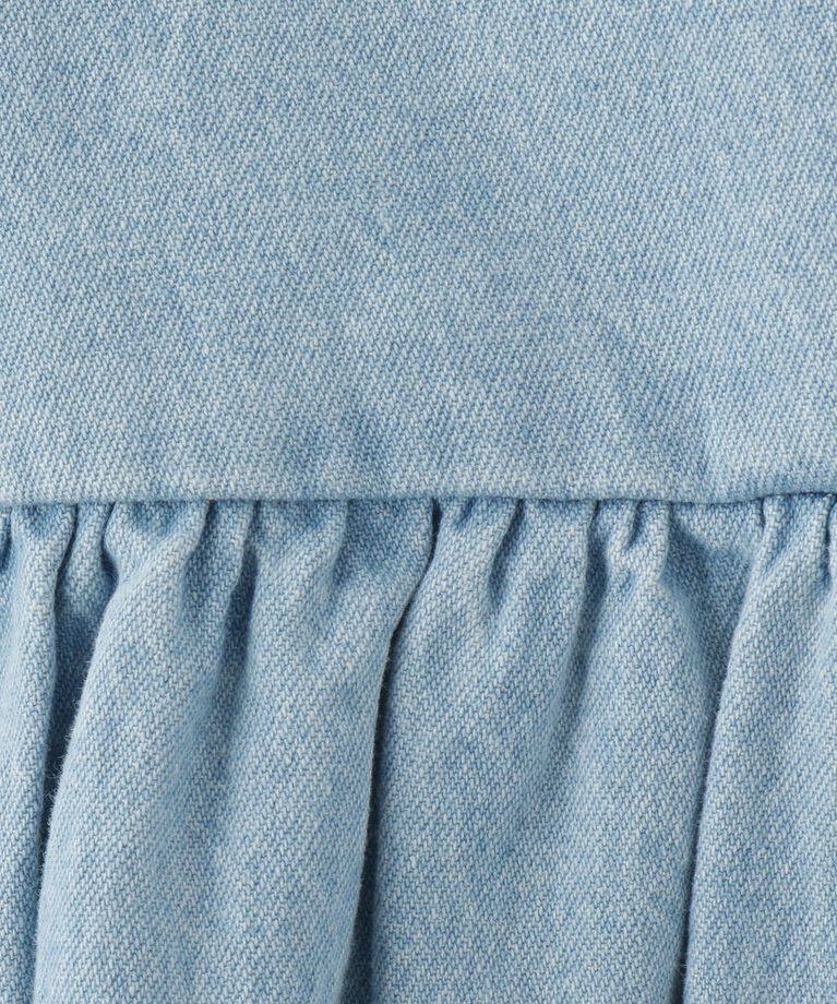 SHOO･LA･RUE「【洗える/100-150cm】スカラップ使いがキュートな デニムジャンドレ」|ワンピース|