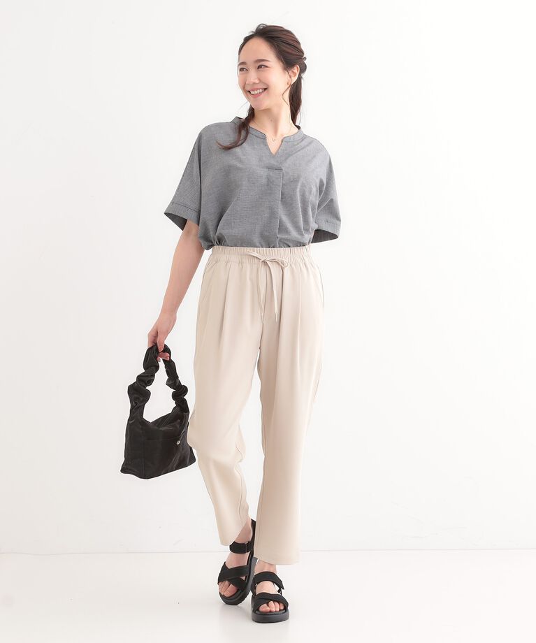 SHOO･LA･RUE「【接触冷感/SS-3L】さらさらぷるん イージーテーパードパンツ」|その他|