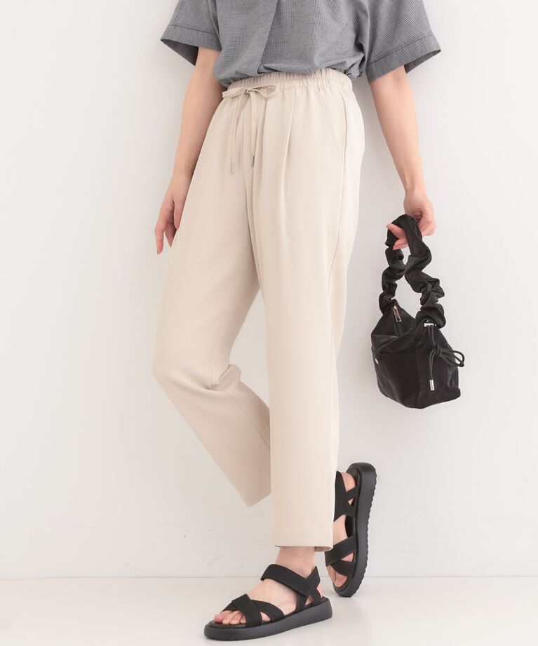 SHOO･LA･RUE「【接触冷感/SS-3L】さらさらぷるん イージーテーパードパンツ」|その他|ベージュ(052)