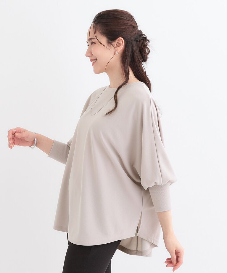 SHOO･LA･RUE「【洗える/S-LL】体型カバーにも ゆるりと着られる ドルマントップス」|Tシャツ・カットソー|