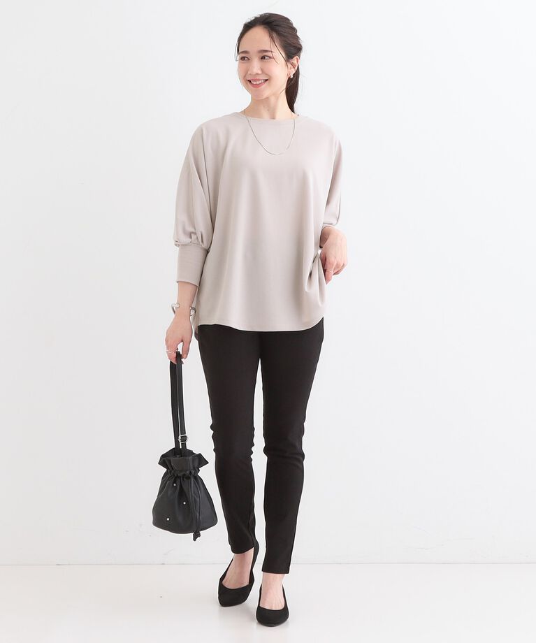 SHOO･LA･RUE「【洗える/S-LL】体型カバーにも ゆるりと着られる ドルマントップス」|Tシャツ・カットソー|