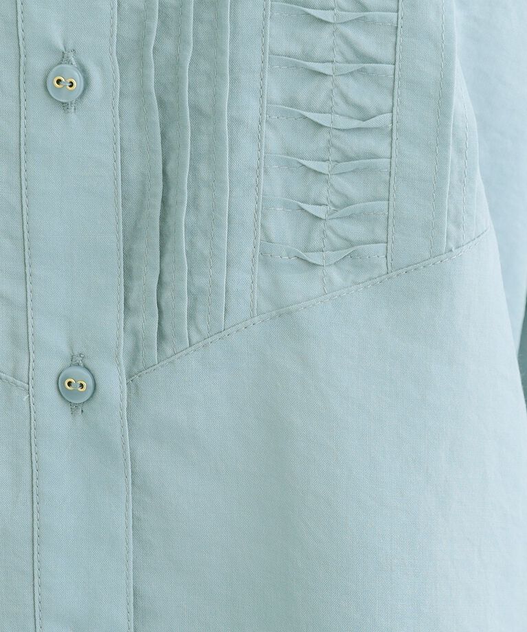 SHOO･LA･RUE「【S-LL】お顔周りを華やかに おりがみタックブラウス」|シャツ・ブラウス|
