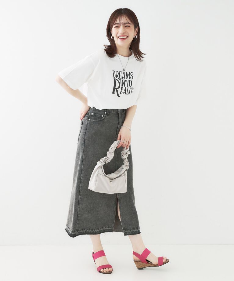 SHOO･LA･RUE「【S-LL/選べる4柄】コットンプリントロゴTシャツ」|Tシャツ・カットソー|