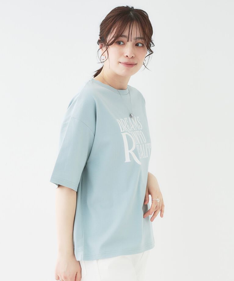 SHOO･LA･RUE「【S-LL/選べる4柄】コットンプリントロゴTシャツ」|Tシャツ・カットソー|
