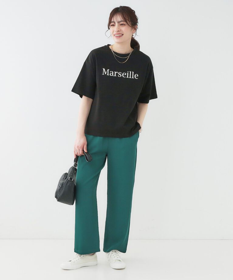 SHOO･LA･RUE「【S-LL/選べる4柄】コットンプリントロゴTシャツ」|Tシャツ・カットソー|