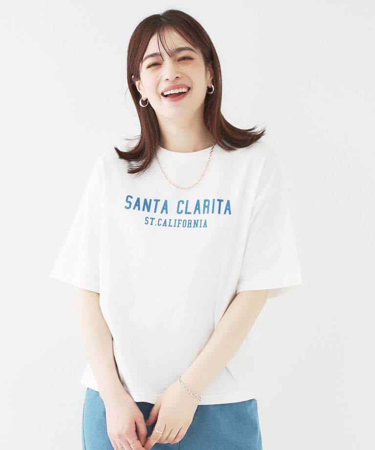 SHOO･LA･RUE「【S-LL/選べる4柄】コットンプリントロゴTシャツ」|Tシャツ・カットソー|