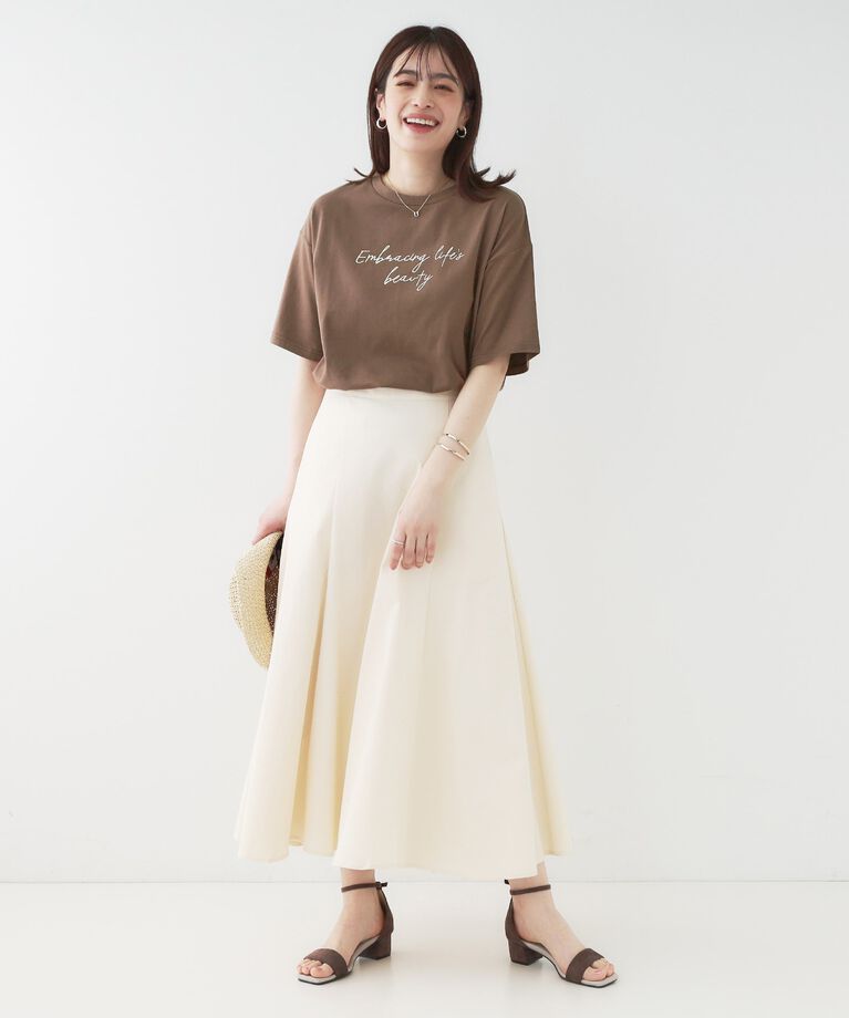 SHOO･LA･RUE「【S-LL/選べる4柄】コットンプリントロゴTシャツ」|Tシャツ・カットソー|