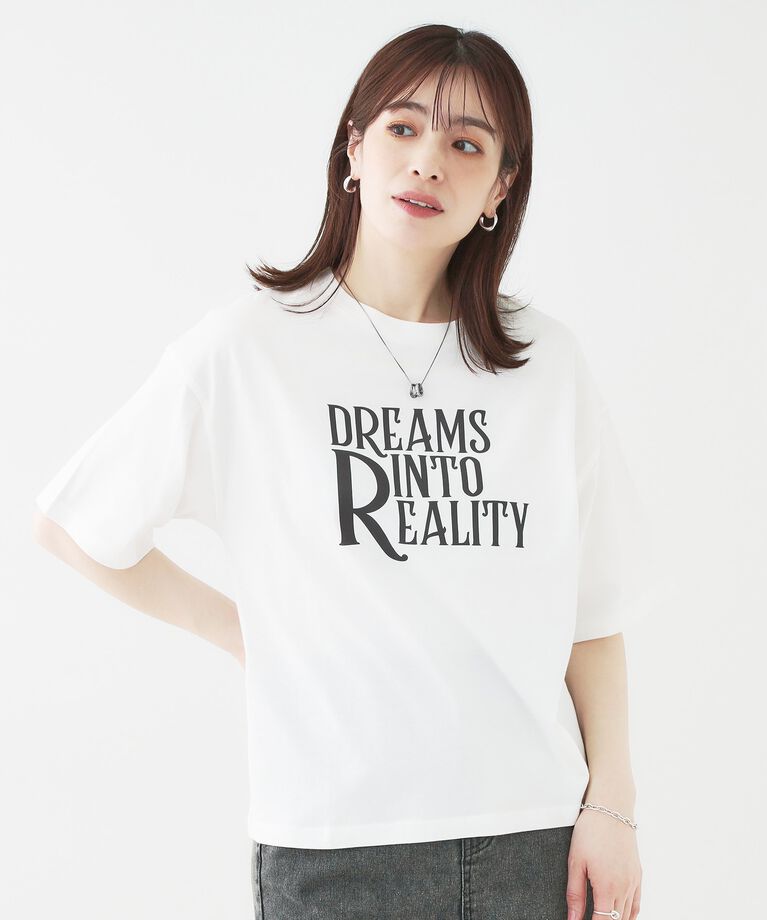 SHOO･LA･RUE「【S-LL/選べる4柄】コットンプリントロゴTシャツ」|Tシャツ・カットソー|