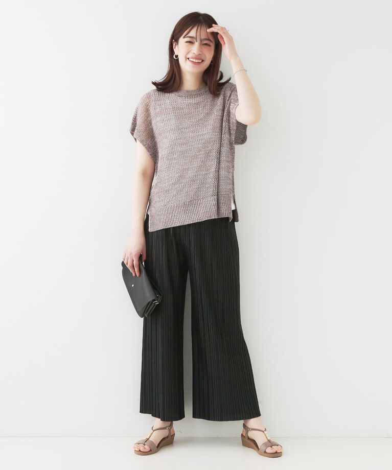 SHOO･LA･RUE「【洗える/S-LL】楽してほっそり見え カットプリーツパンツ」|その他|