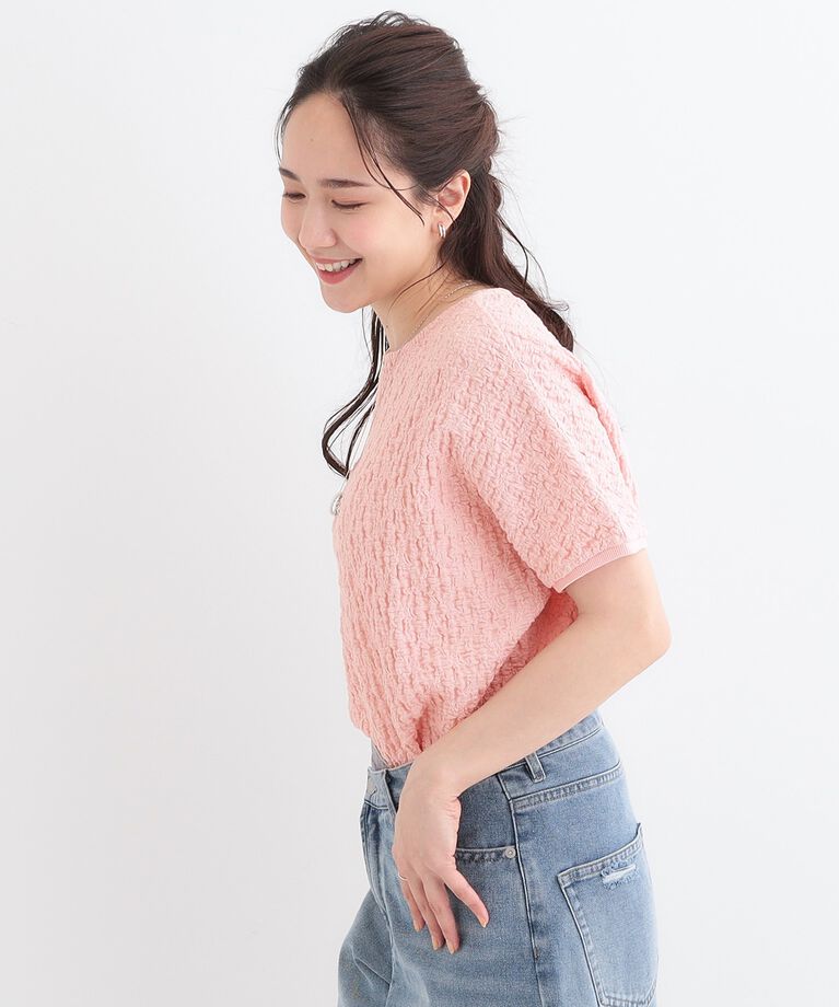 SHOO･LA･RUE「【S-LL】ぽこぽこ素材がこなれ見え ドルマントップス」|Tシャツ・カットソー|