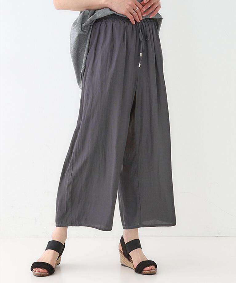 SHOO･LA･RUE「【S-LL/着丈選べる】 マットサテンワイドパンツ」|その他|