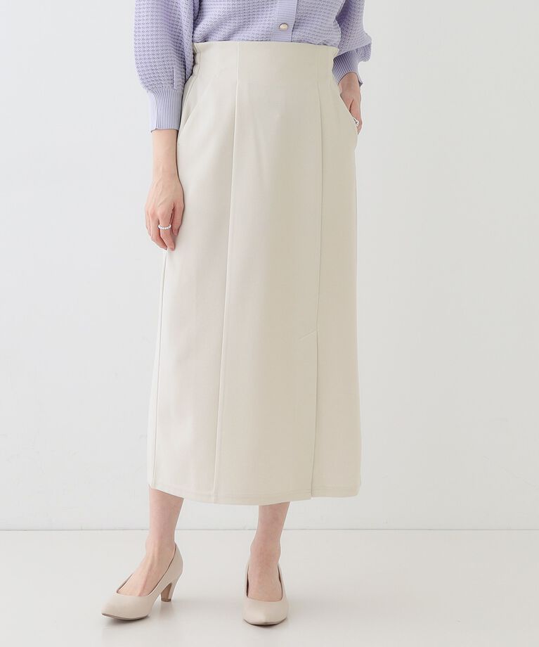 SHOO･LA･RUE「【洗える】洗濯後しわになりにくい カットジョーゼット ナロースカート」|スカート|