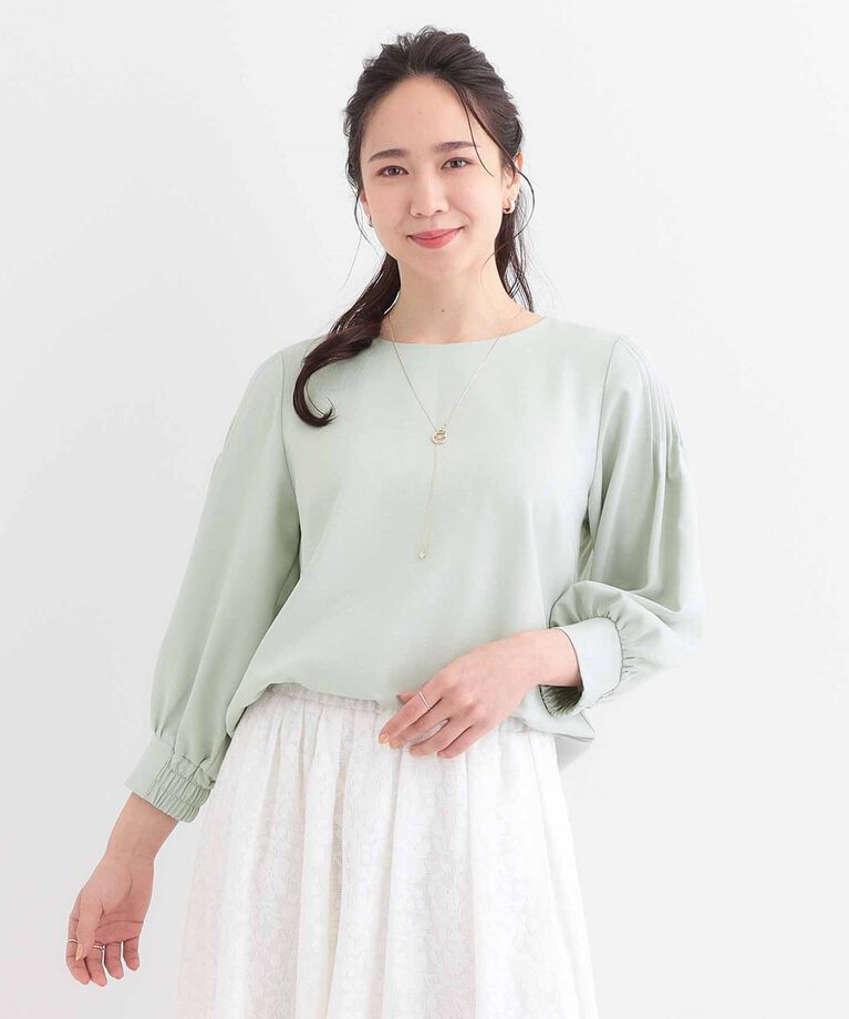 SHOO･LA･RUE「【洗える/洗濯後しわになりにくい】無理せずキレイ 肩タックブラウス」|シャツ・ブラウス|