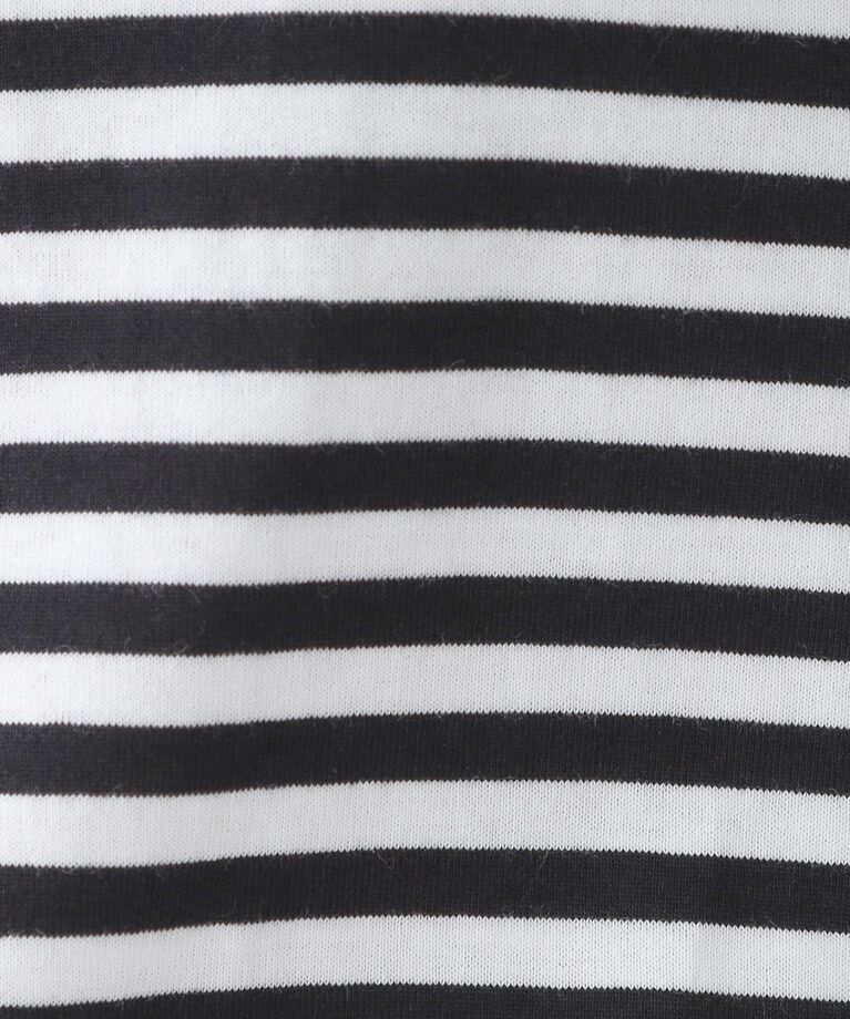 SHOO･LA･RUE「【洗える/S-LL】ハーフスリーブボーダーカットソー」|Tシャツ・カットソー|