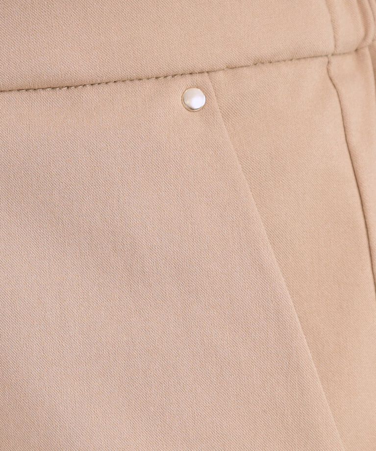 SHOO･LA･RUE「【S-LL/ひんやり】ゴールドパーツがアクセント ストレッチワイドパンツ」|その他|