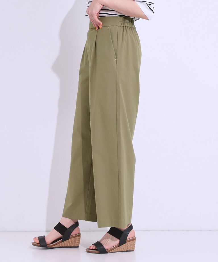 SHOO･LA･RUE「【S-LL/ひんやり】ゴールドパーツがアクセント ストレッチワイドパンツ」|その他|