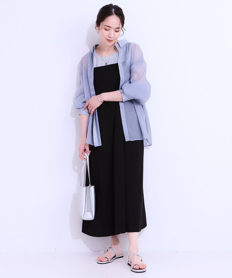 SHOO･LA･RUE「大人の上品なシアー感 オーガンジー シアーシャツ」|シャツ・ブラウス|