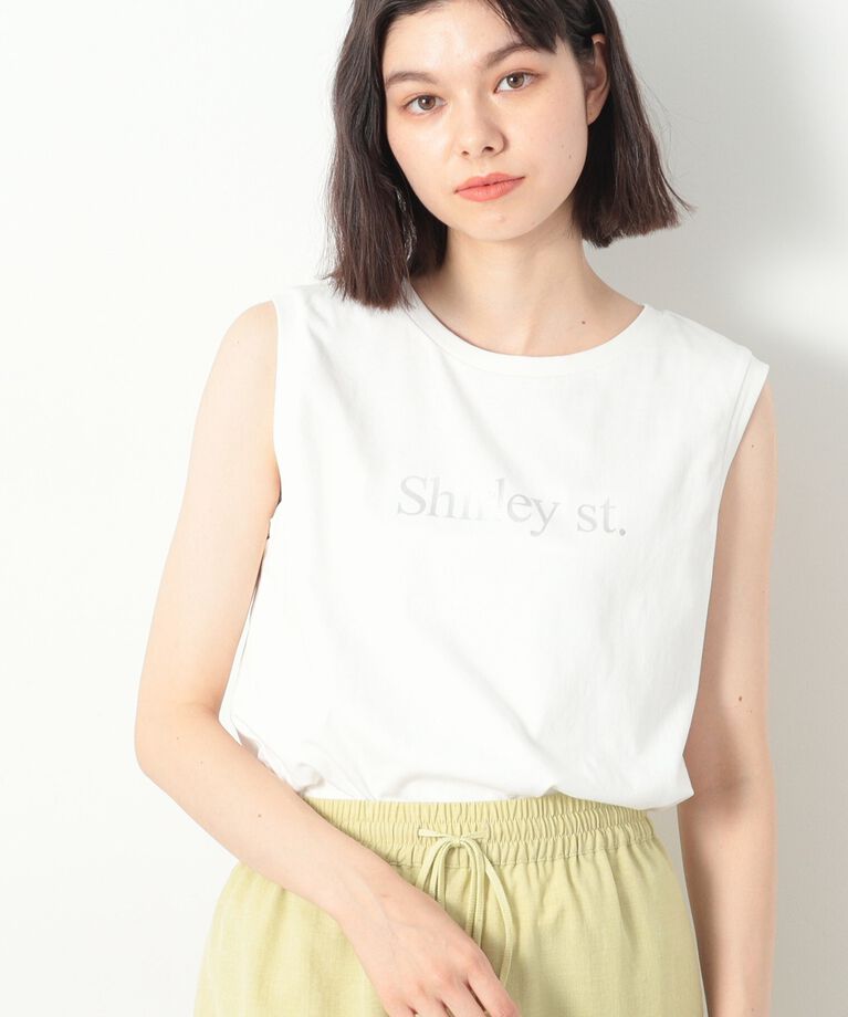 Dessin「箔ロゴプリントスリーブレスTシャツ（XS～L）」|Tシャツ・カットソー|