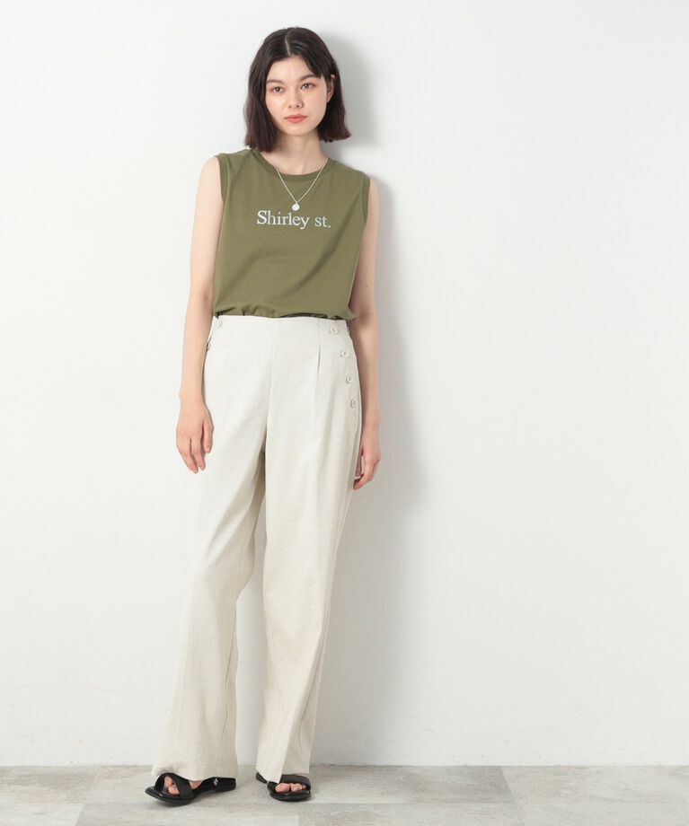 Dessin「箔ロゴプリントスリーブレスTシャツ（XS～L）」|Tシャツ・カットソー|