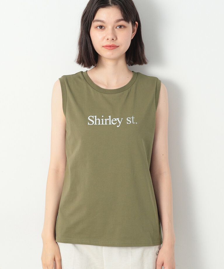 Dessin「箔ロゴプリントスリーブレスTシャツ（XS～L）」|Tシャツ・カットソー|