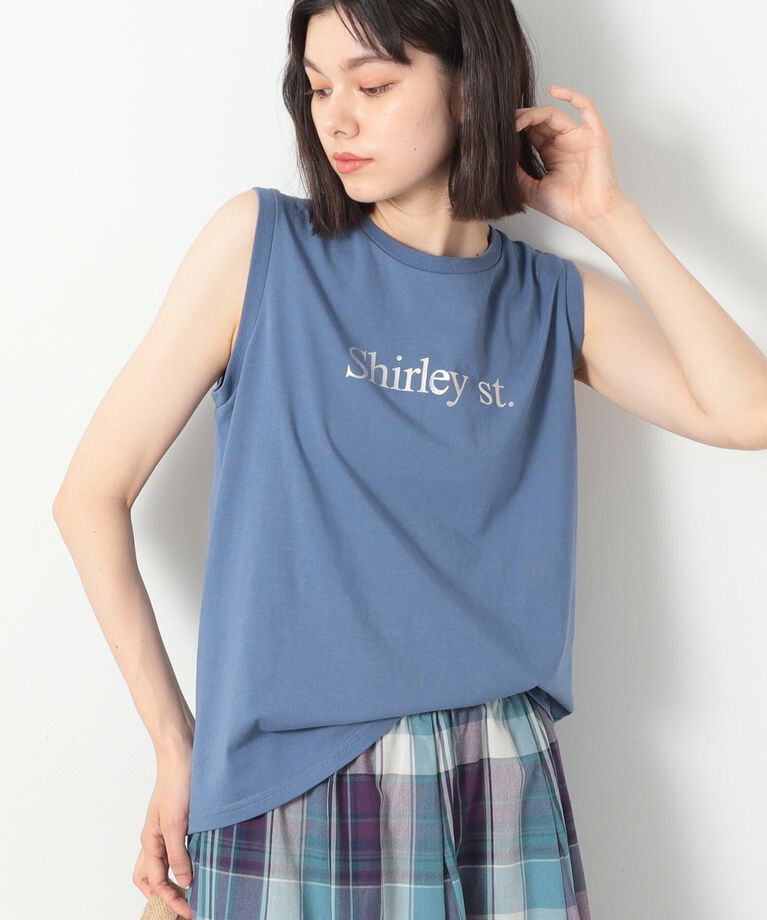Dessin「箔ロゴプリントスリーブレスTシャツ（XS～L）」|Tシャツ・カットソー|