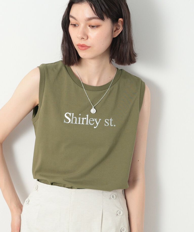 Dessin「箔ロゴプリントスリーブレスTシャツ（XS～L）」|Tシャツ・カットソー|