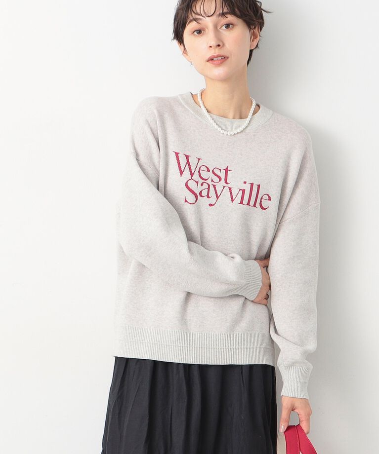 Dessin「【洗える】ロゴジャカードニット（XS～L）」|ニット・セーター|ﾚｯﾄﾞ(063)