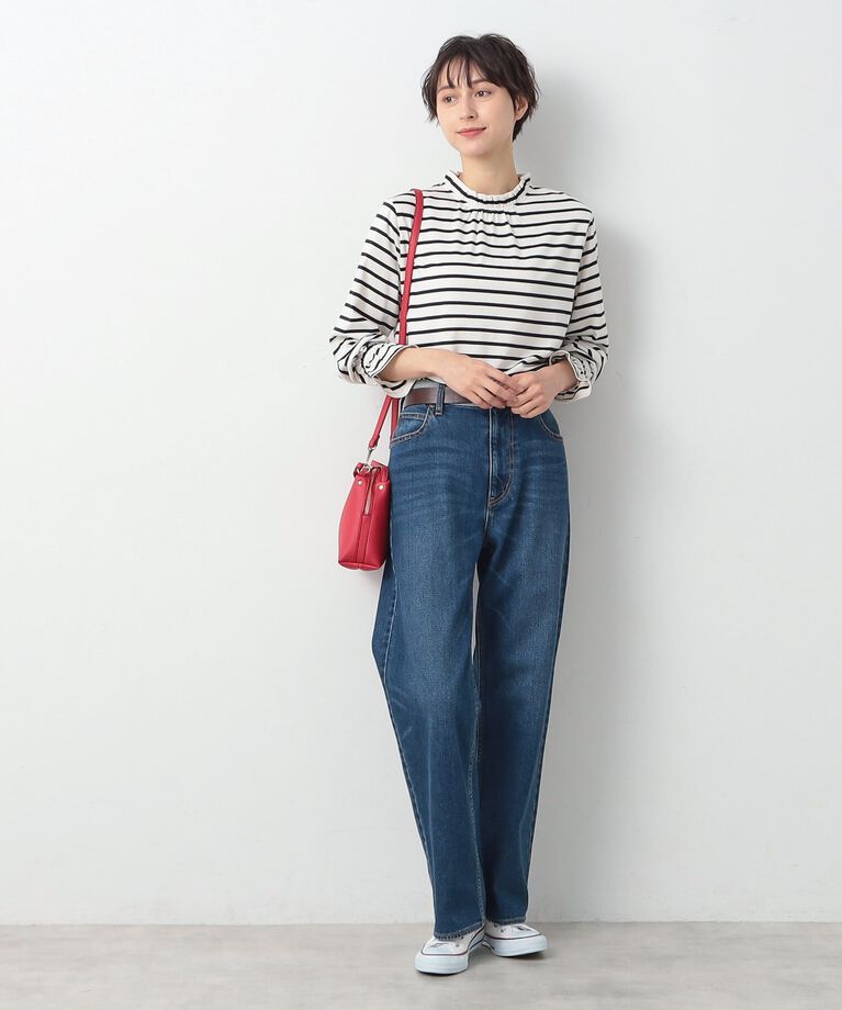 Dessin「【洗える】ネックフリルロングスリーブTシャツ（XS～L）」|Tシャツ・カットソー|