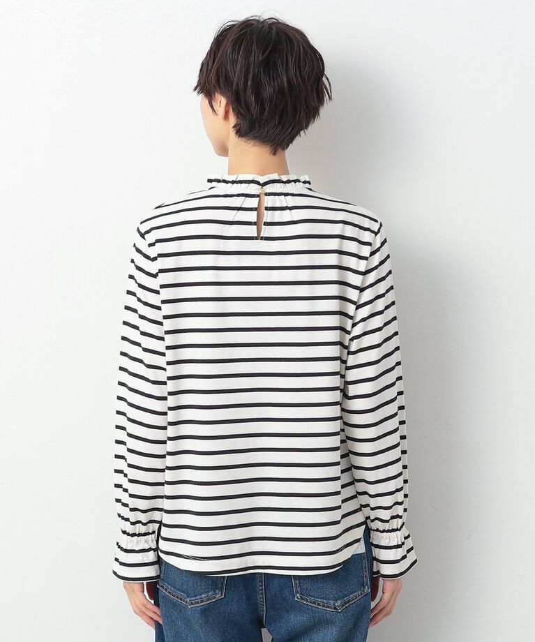 Dessin「【洗える】ネックフリルロングスリーブTシャツ（XS～L）」|Tシャツ・カットソー|