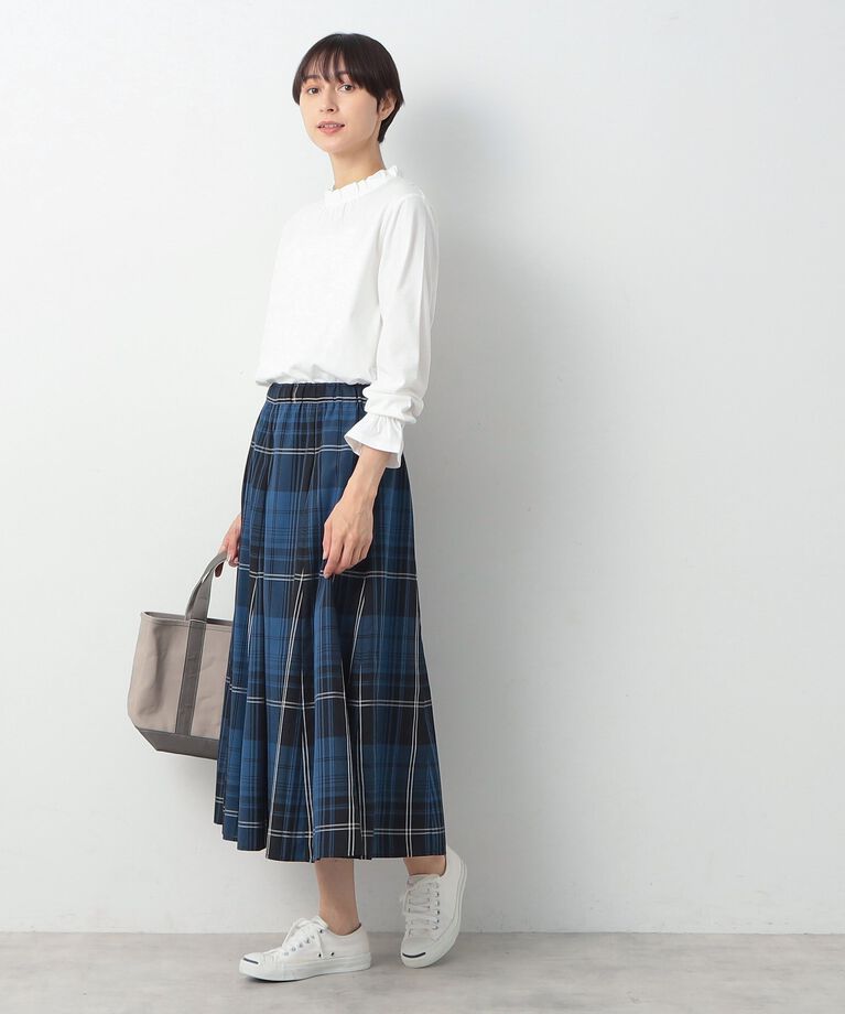 Dessin「【洗える】ネックフリルロングスリーブTシャツ（XS～L）」|Tシャツ・カットソー|
