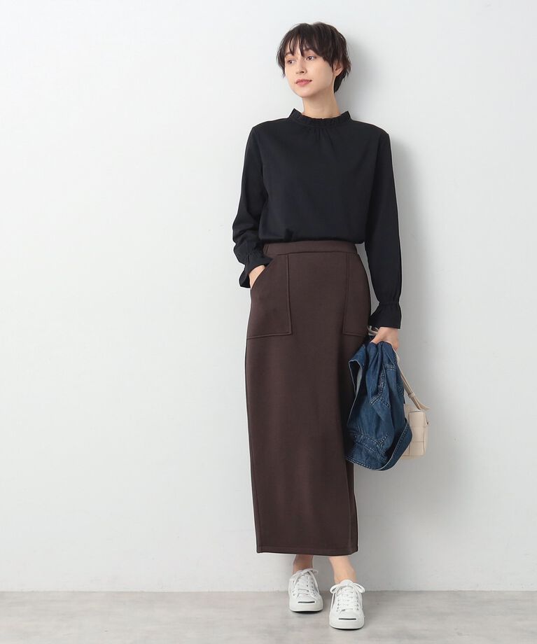 Dessin「【洗える】ネックフリルロングスリーブTシャツ（XS～L）」|Tシャツ・カットソー|