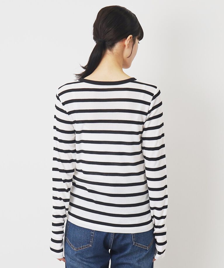 Dessin「【洗える】リブクルーネックロングスリーブ」|Tシャツ・カットソー|