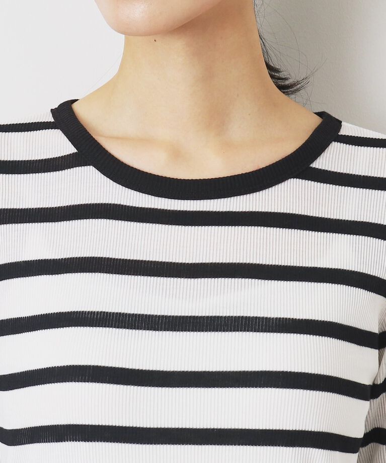 Dessin「【洗える】リブクルーネックロングスリーブ」|Tシャツ・カットソー|